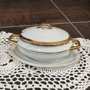 Vintage Empire Porcelain mustard or jam bowl